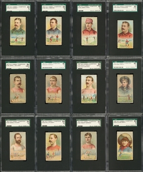 1887 N184 Kimball "Champions of Games and Sports" SGC-Graded Near Set (49/50) - Matched Set of "Without Ad" Examples!